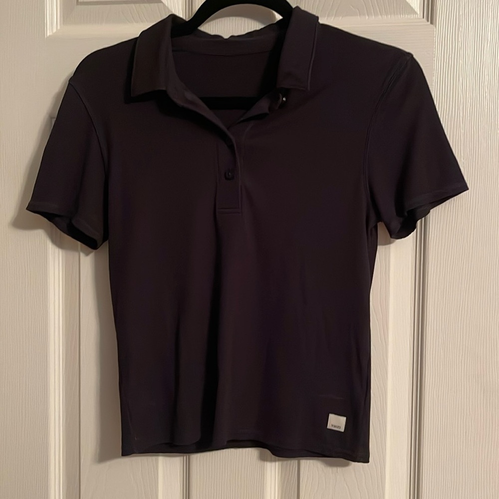 Vuori Pose fitted polo. Color black Size M